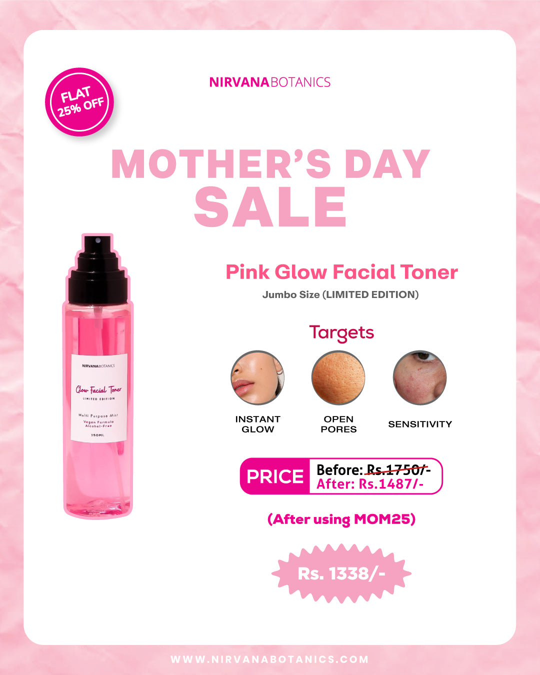 Pink Glow Facial Toner - Jumbo Size (LIMITED EDITION)