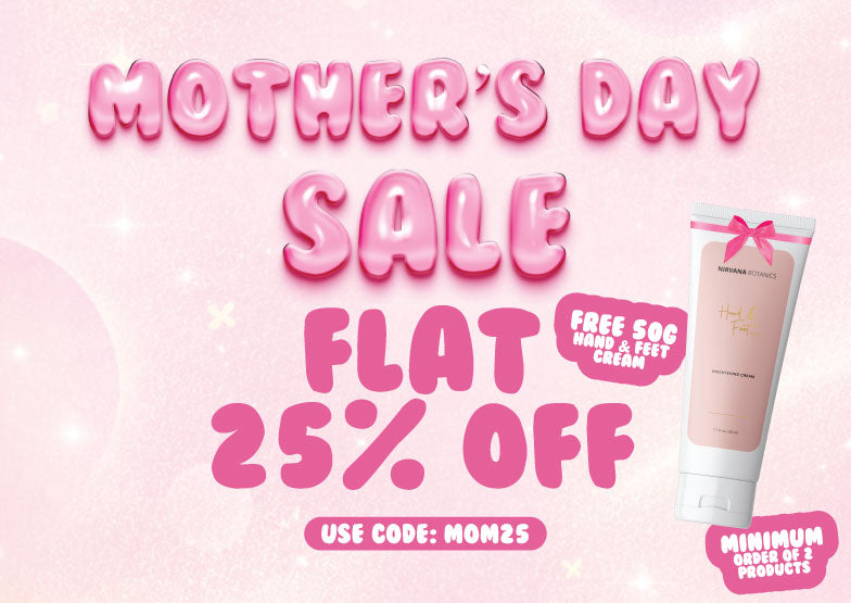 Mothers Day sale art Nirvana Botanics. Free Hands Feet Cream with every order