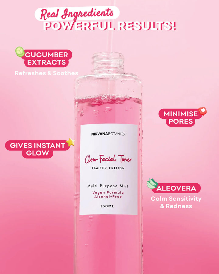 Pink Glow Facial Toner for Oily & Acne Prone Skin