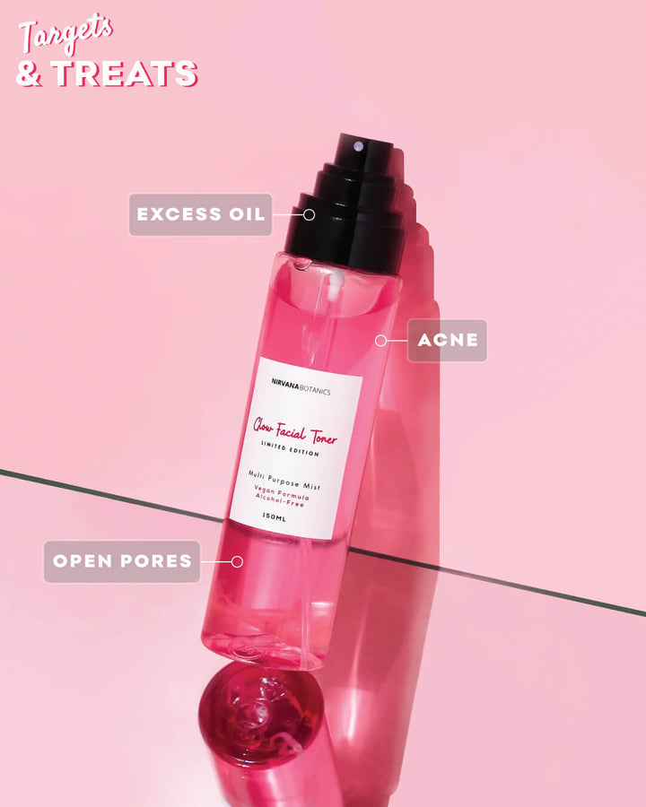 Pink Glow Facial Toner for Oily & Acne Prone Skin