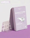 Garlic Cure micro-dart packaging on a purple background